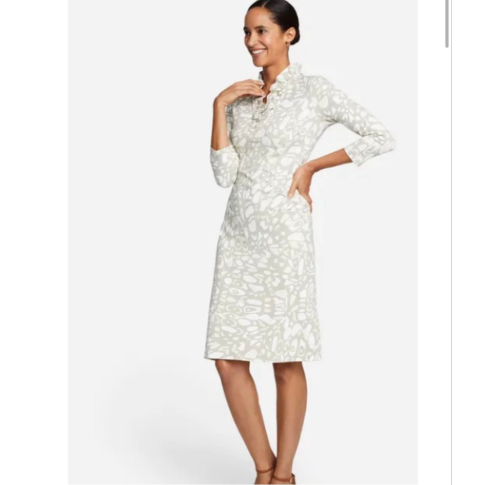 Women's JML Durham Dress S Taupe Off-White Abstract Print/binA